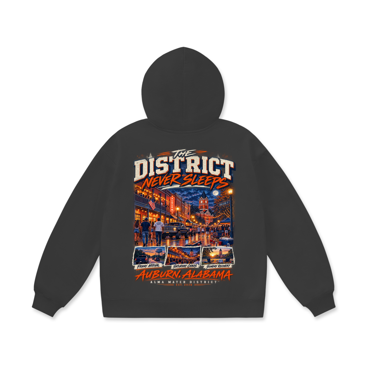 The District Never Sleeps Auburn Heavyweight Hoodie