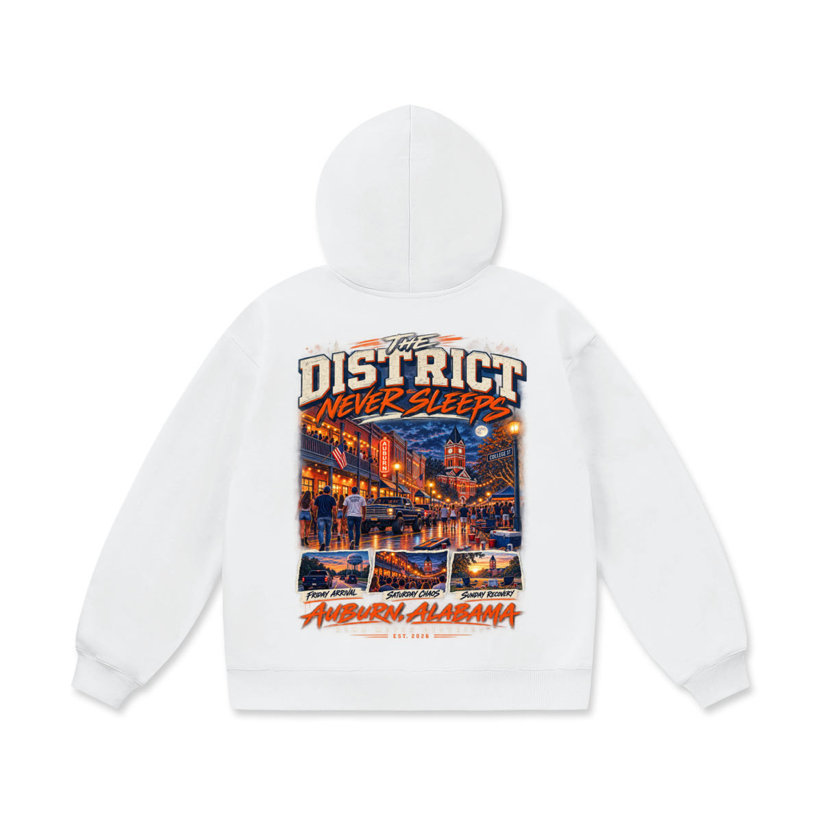 The District Never Sleeps Auburn Heavyweight Hoodie