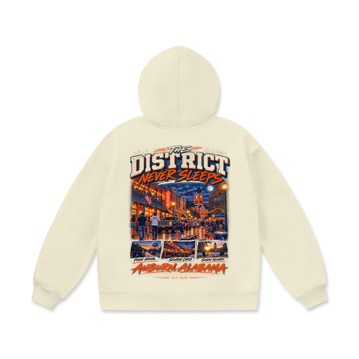 The District Never Sleeps Auburn Heavyweight Hoodie
