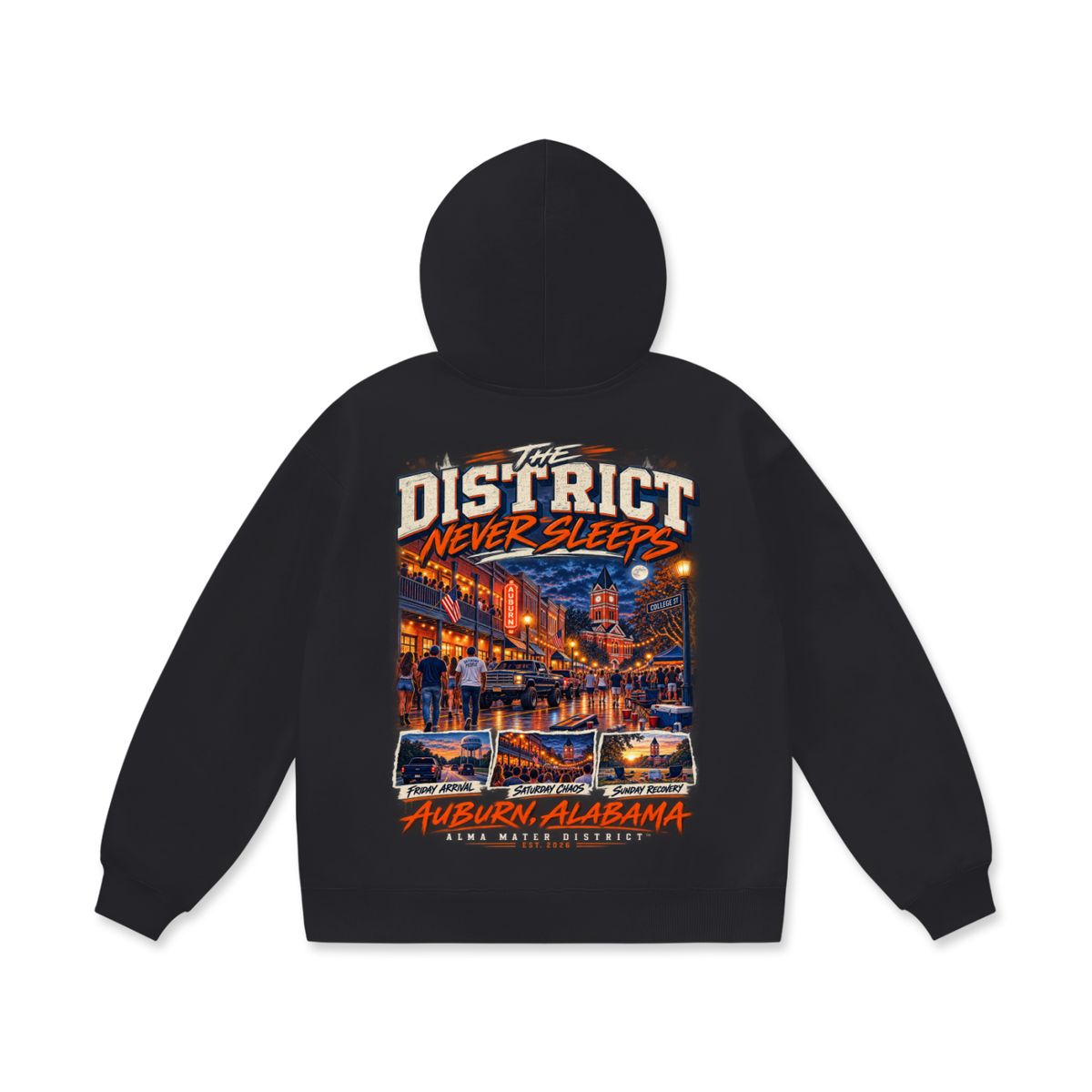 The District Never Sleeps Auburn Heavyweight Hoodie