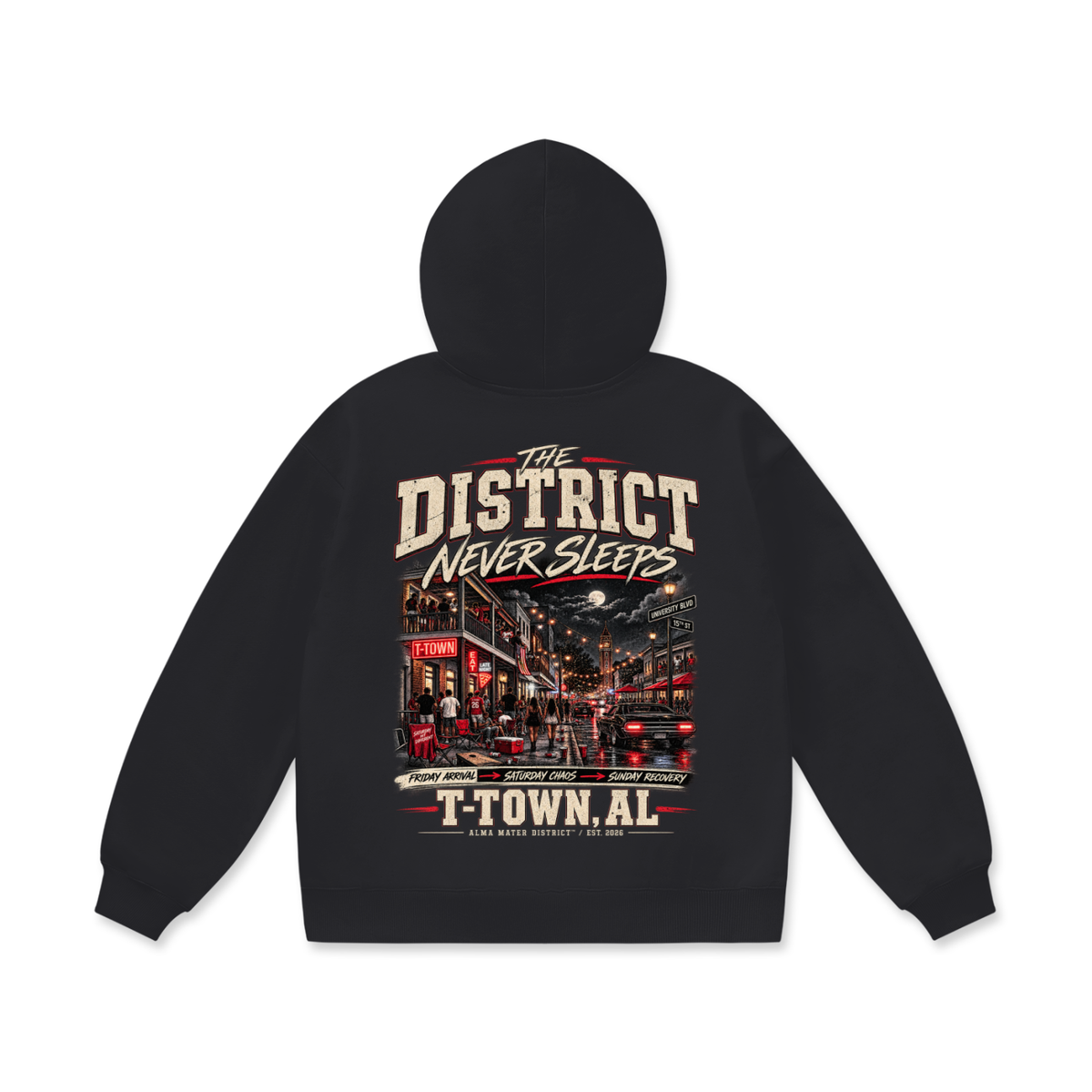 The District Never Sleeps T-Town Heavyweight Hoodie
